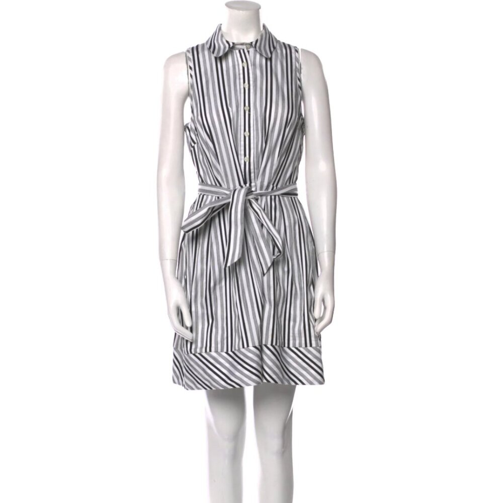 Milly striped sleeveless shirt dress